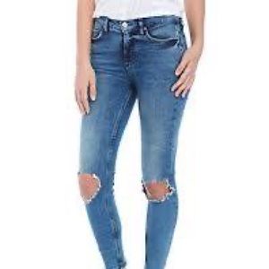 Free People High Rise Busted Skinny Jeans